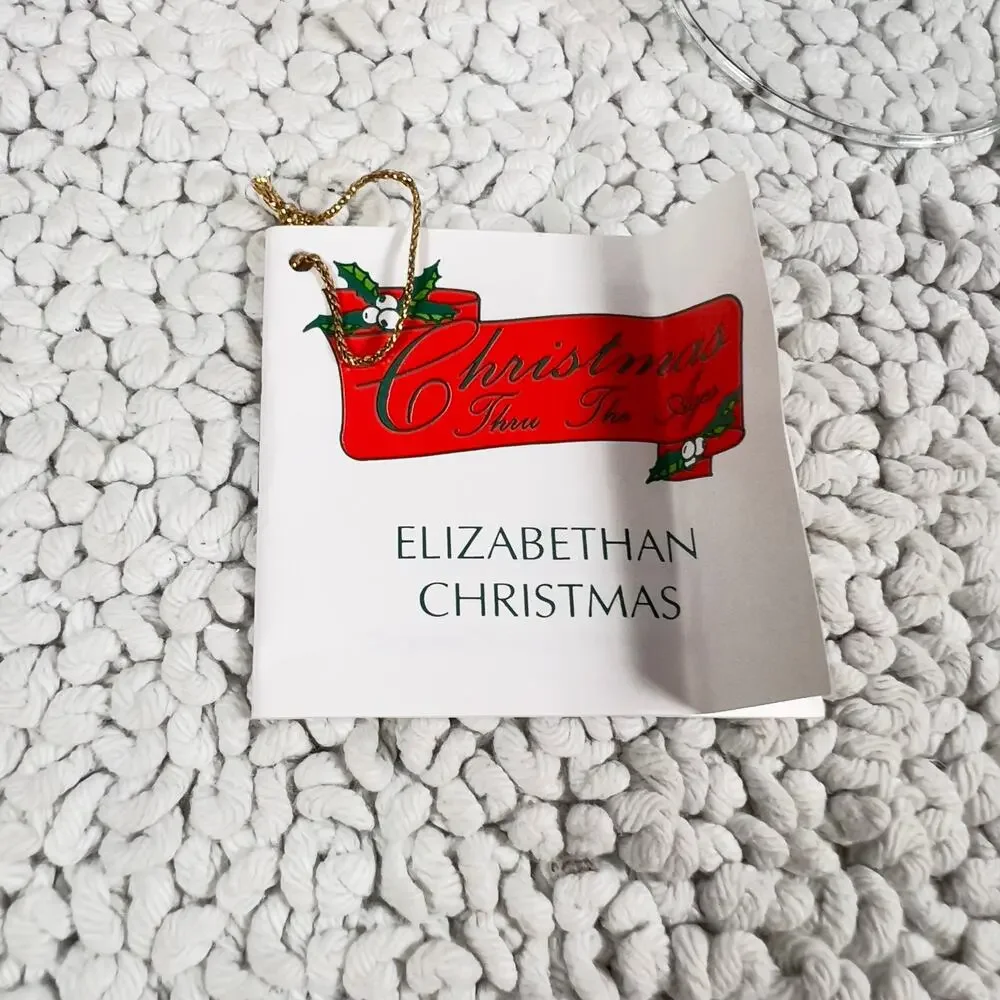 Novelino Christmas Through The Ages Glass Bell Resin Topper 1992 Elizabethan
